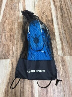 U.S. Divers Kids Blue Snorkel Fins
